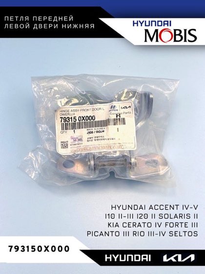Kapı menteşesi ön alt sol Accent Blue / i20
