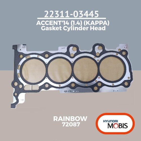 Silindir kapak contası çelik Hyundai Accent Blue 1.4 2015- / i20 1.4 2015- G4LC